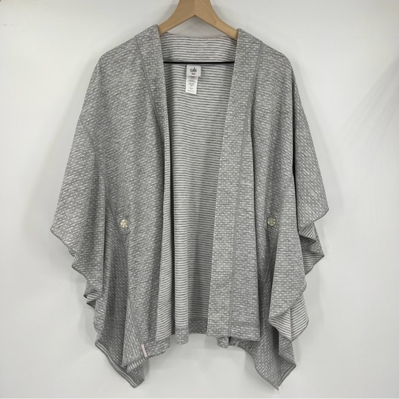 Cabi Gray ATC Cape #5846  Polka Dots Layering Poncho Cardigan XS/S Versatile - Picture 1 of 7